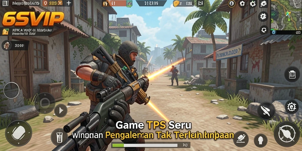 Screenshot gameplay <strong>6SVIP</strong> yang menampilkan aksi tembak-menembak mendebarkan.