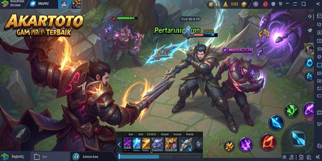 Tampilan gameplay AKARTOTO dengan grafis menawan dan aksi seru.