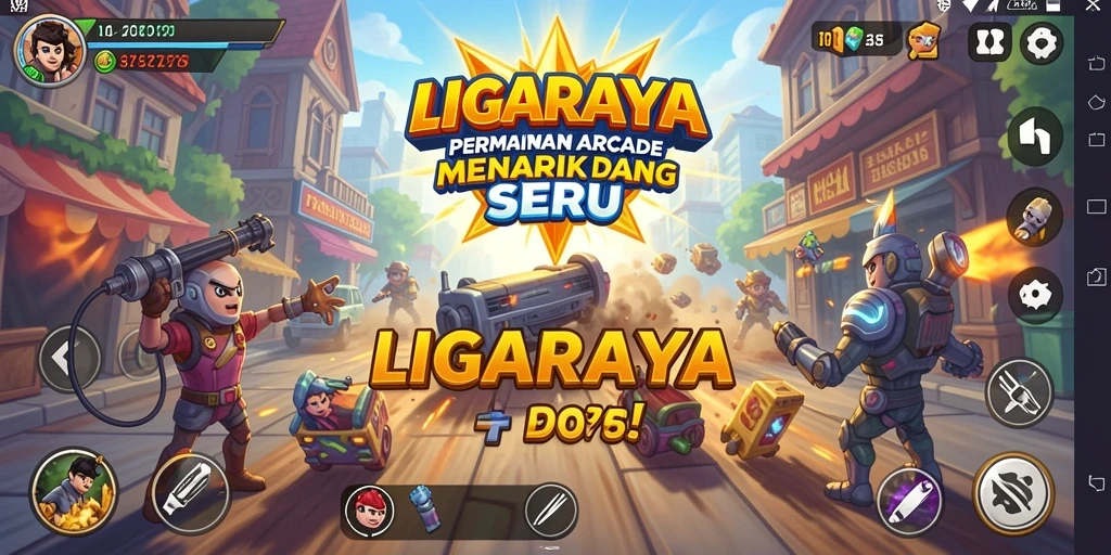 Tampilan gameplay LIGARAYA yang penuh aksi dan tantangan.
