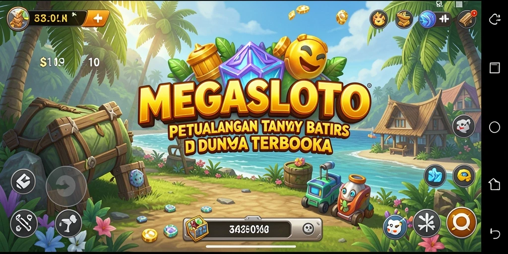 Gameplay seru MEGASLOTO dalam dunia terbuka yang penuh petualangan.