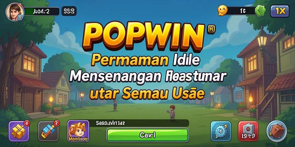 Tampilan gameplay seru dan menggembirakan di POPWIN.